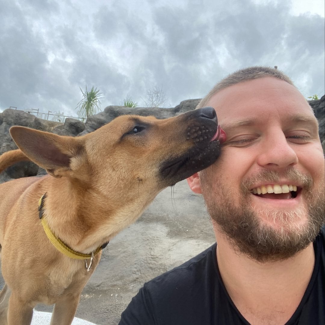 Adam, founder of BoothHQ (and one very enthusiastic office manager).